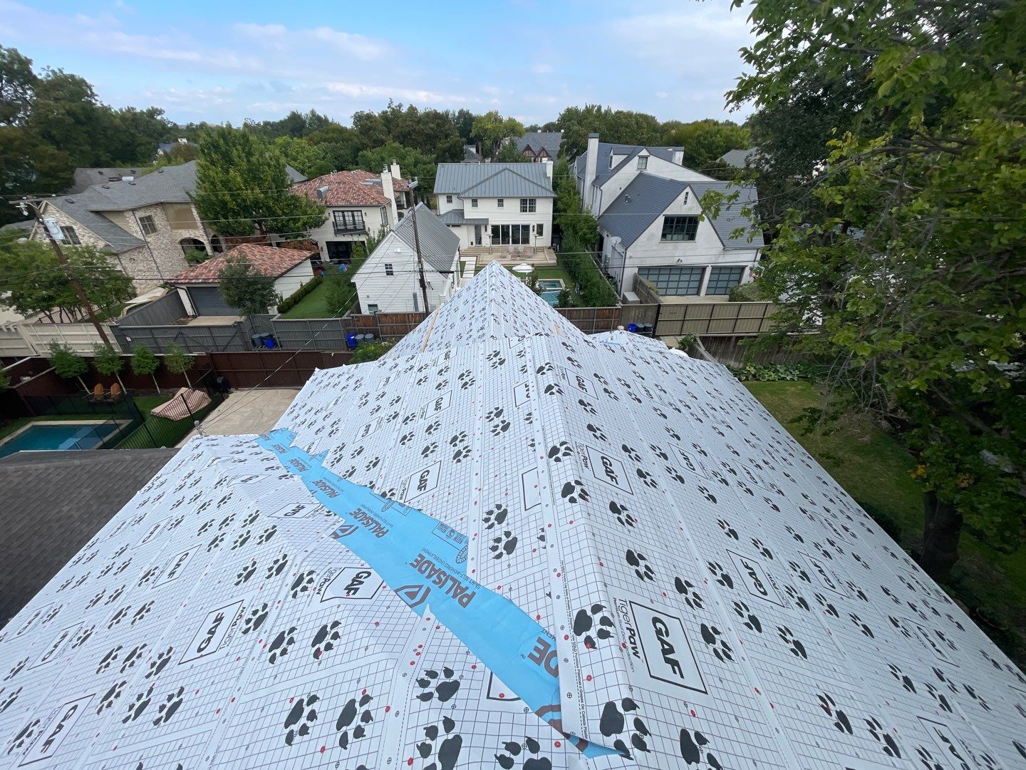 Prepared roof deck, ready for metal