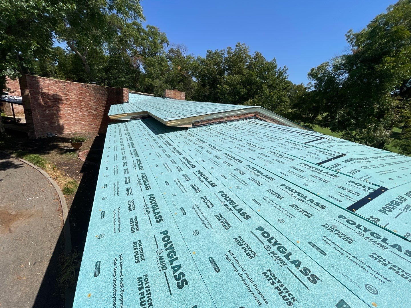 Prepared roof ready for panels