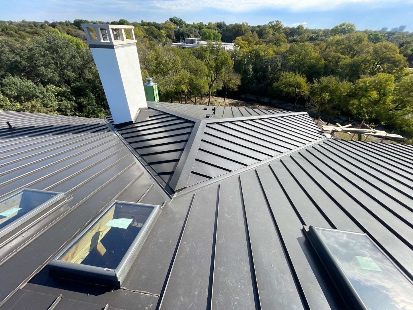 Skylights integrated into the roof