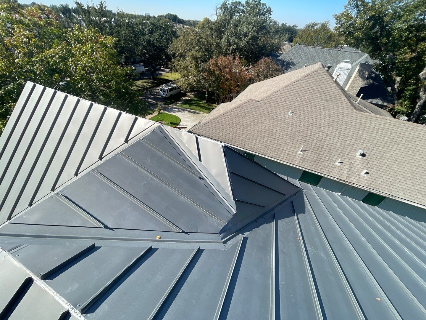 Completed Emnova metal roof