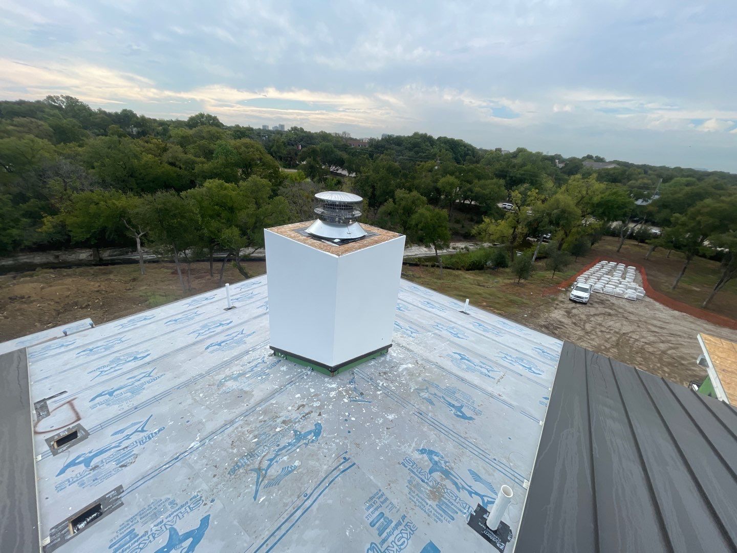 Underlayment and chimney flashing prep